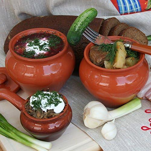 STP Goods  Natural Clay Stoneware Ramekins w/ Oven Fork Set of 6