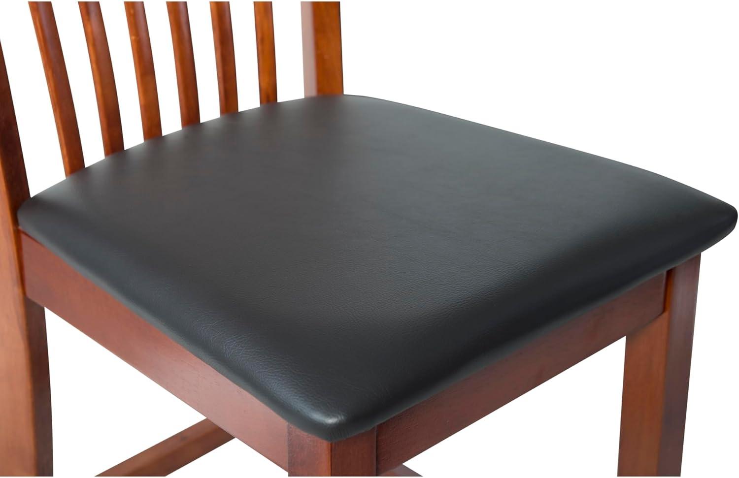 30" Torino Craftsman Padded Seat Barstool Hardwood/Dark Cherry - Linon: Rubberwood, 31" High