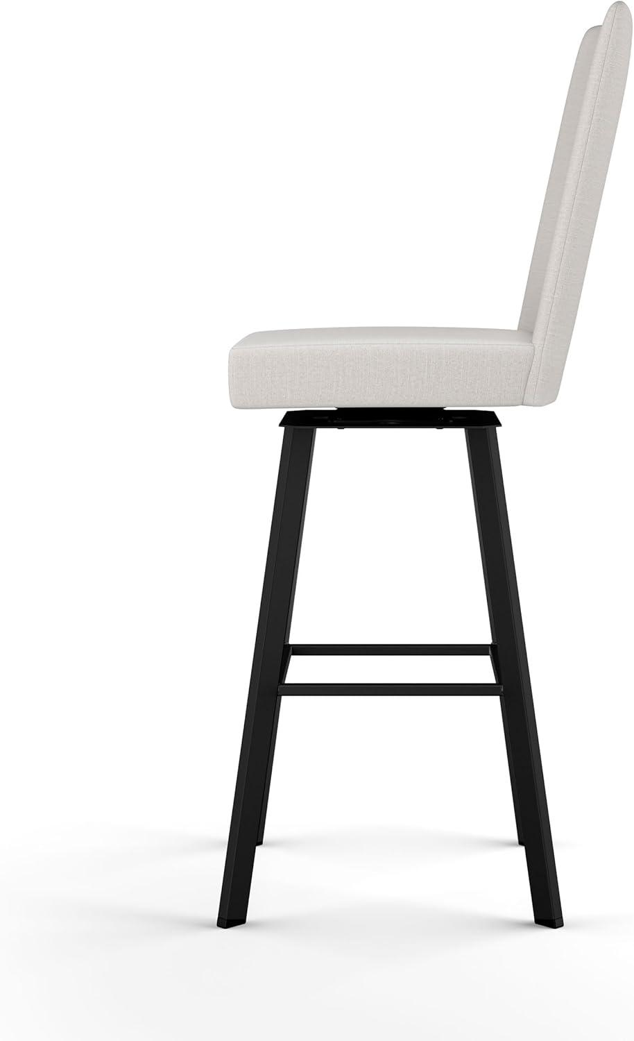 Elmira Light Grey Polyester Swivel Counter Height Barstool