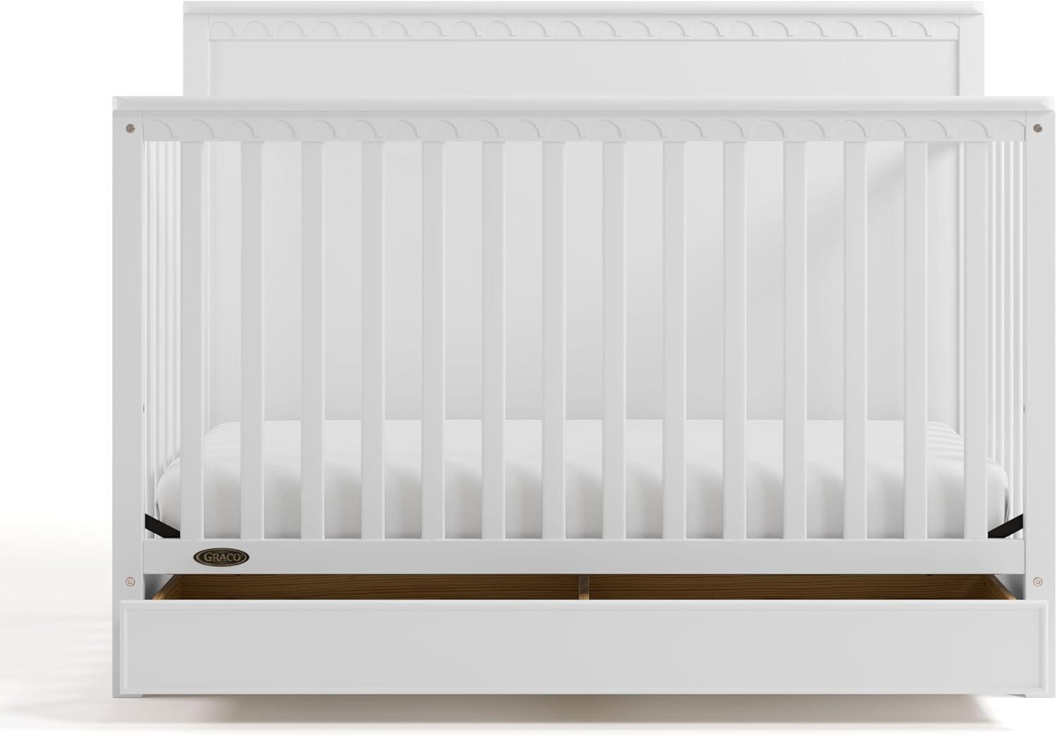 Sasha 5-In-1 Convertible Crib With Drawer