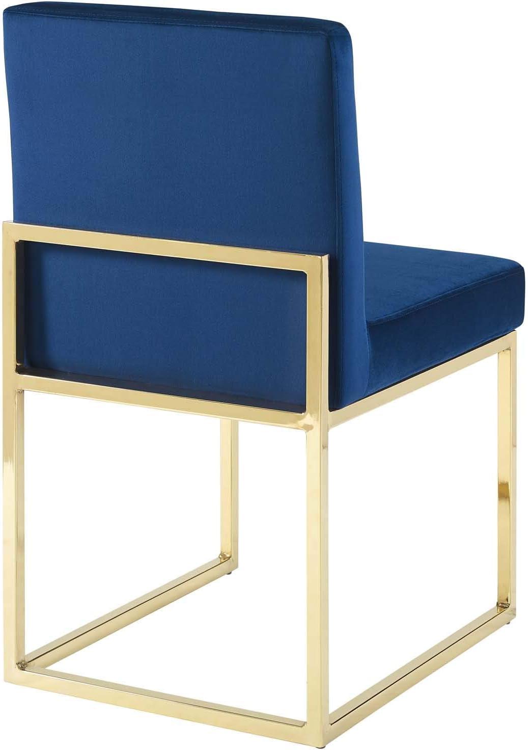 Modway Carriage Channel Tufted Sled Base Performance Velvet Dining Chair