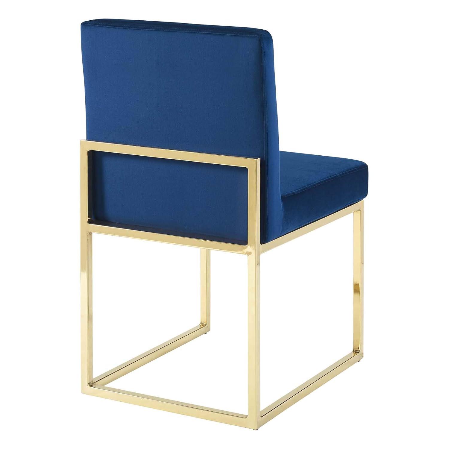 Modway Carriage Channel Tufted Sled Base Performance Velvet Dining Chair