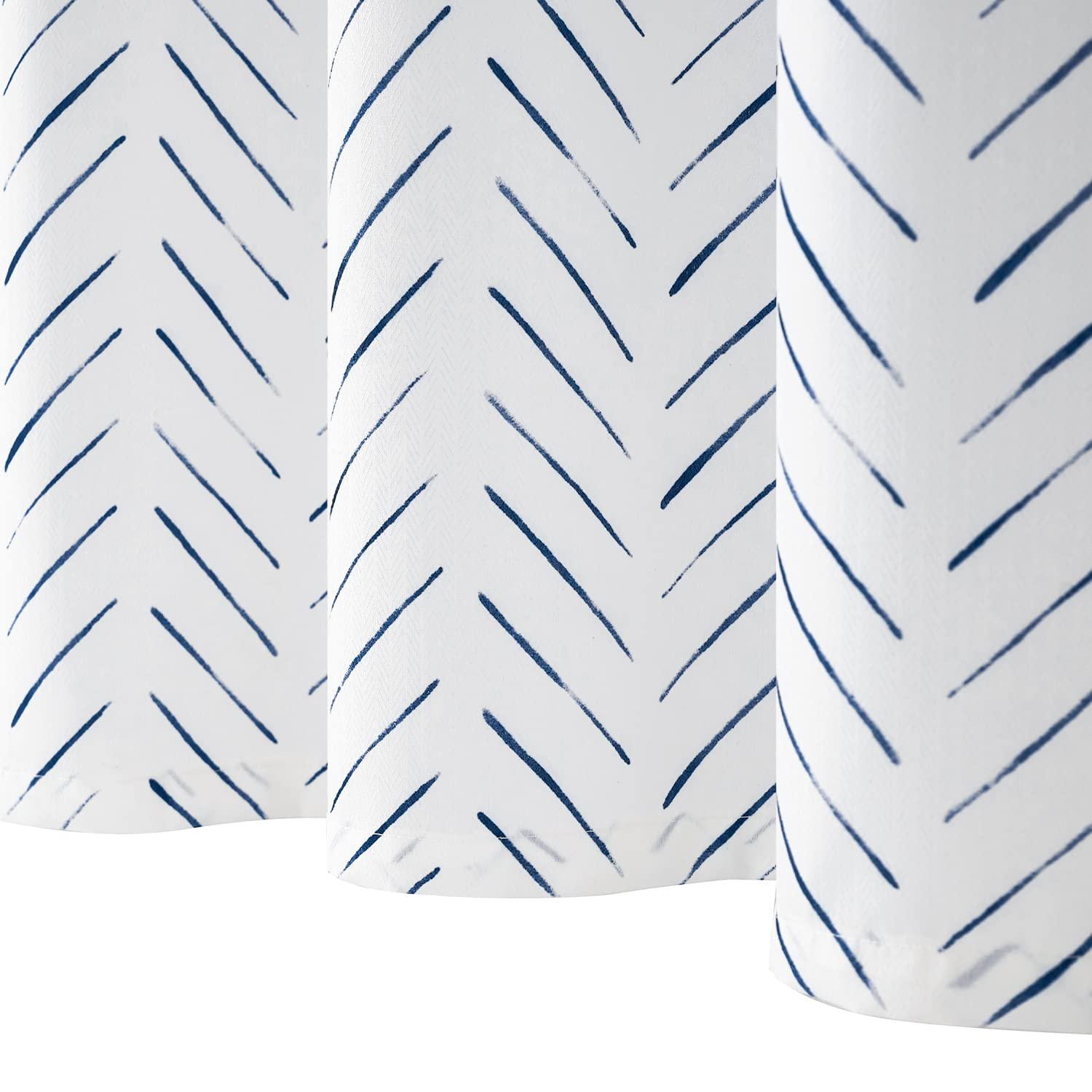 George Oliver Baun Chevron Shower Curtain with Hooks Included