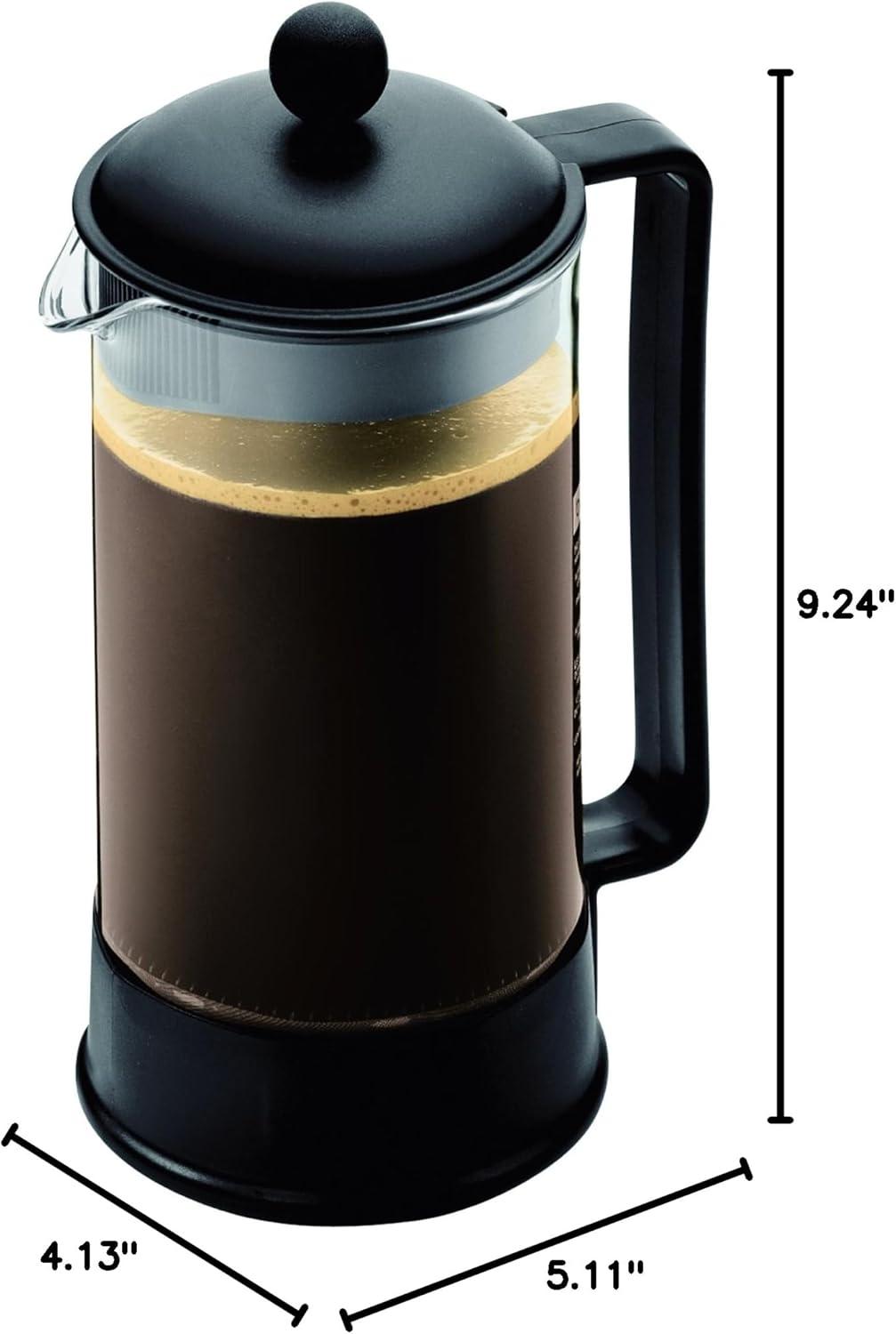 Bodum Black 34 oz Glass French Press Coffee Maker