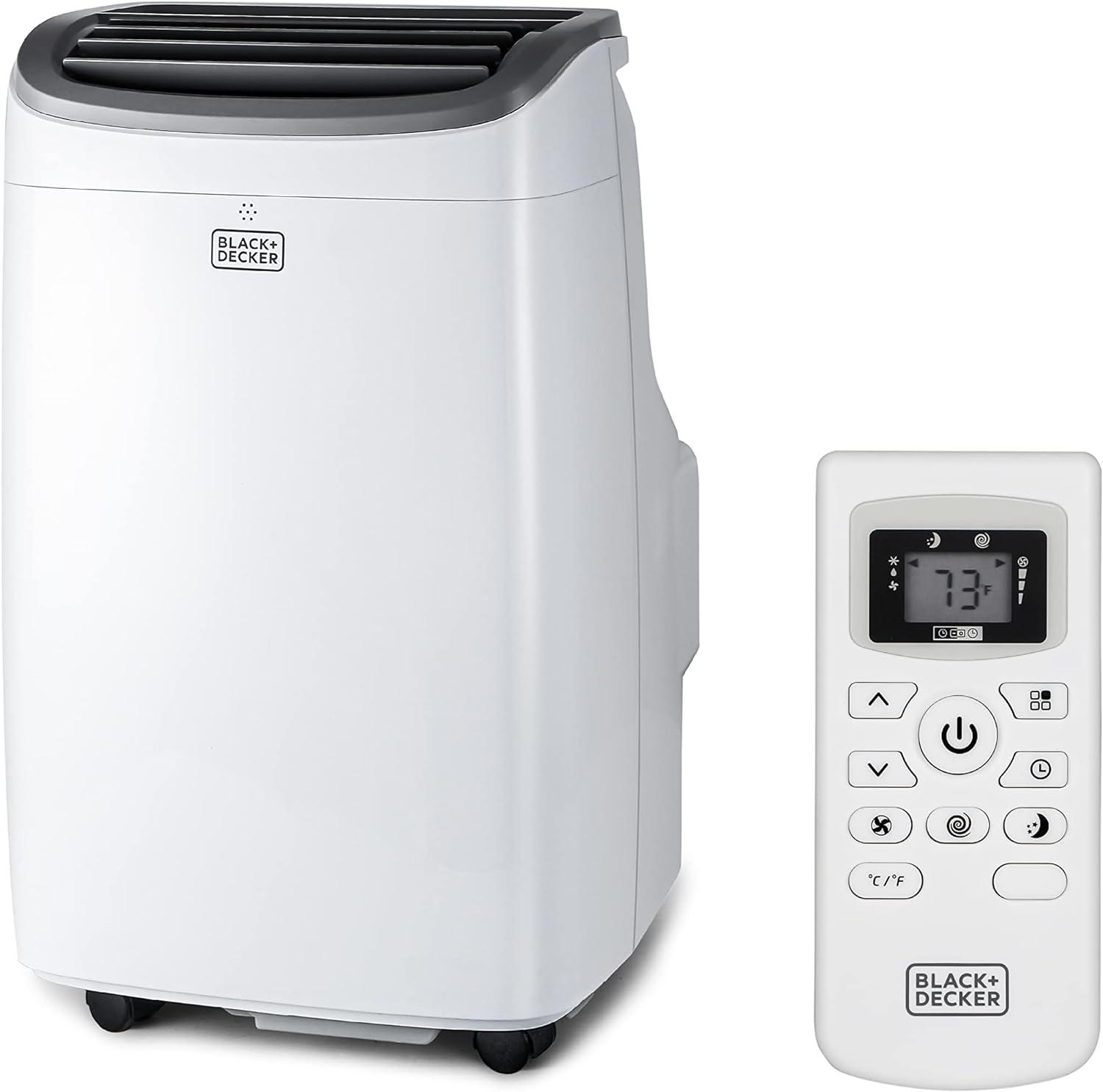 White 10,000 BTU Portable Air Conditioner with Remote