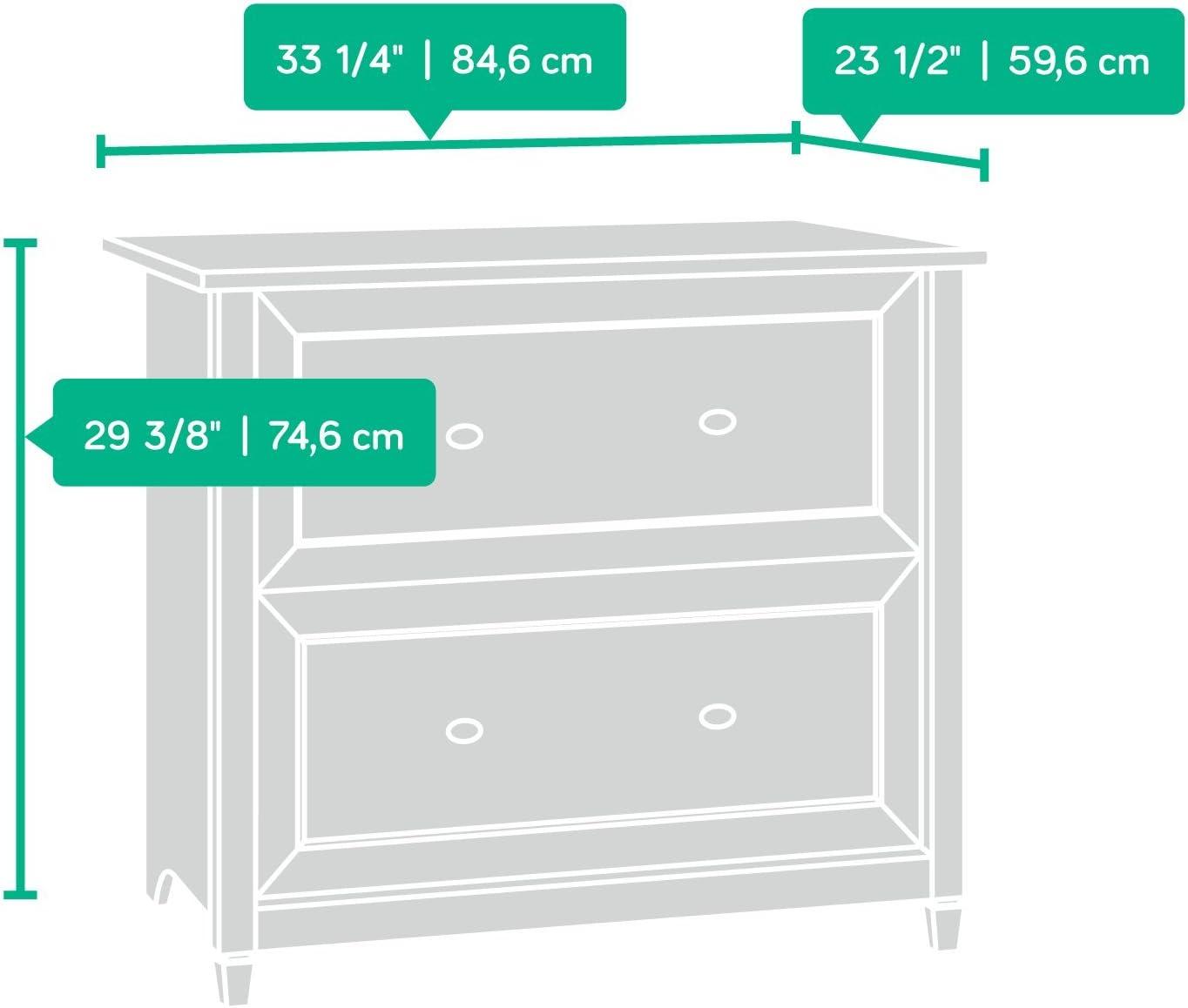 Edge Water Lateral File Cabinet - Chalked Chestnut - Sauder: Safety Mechanism, Holds Legal/Letter Files