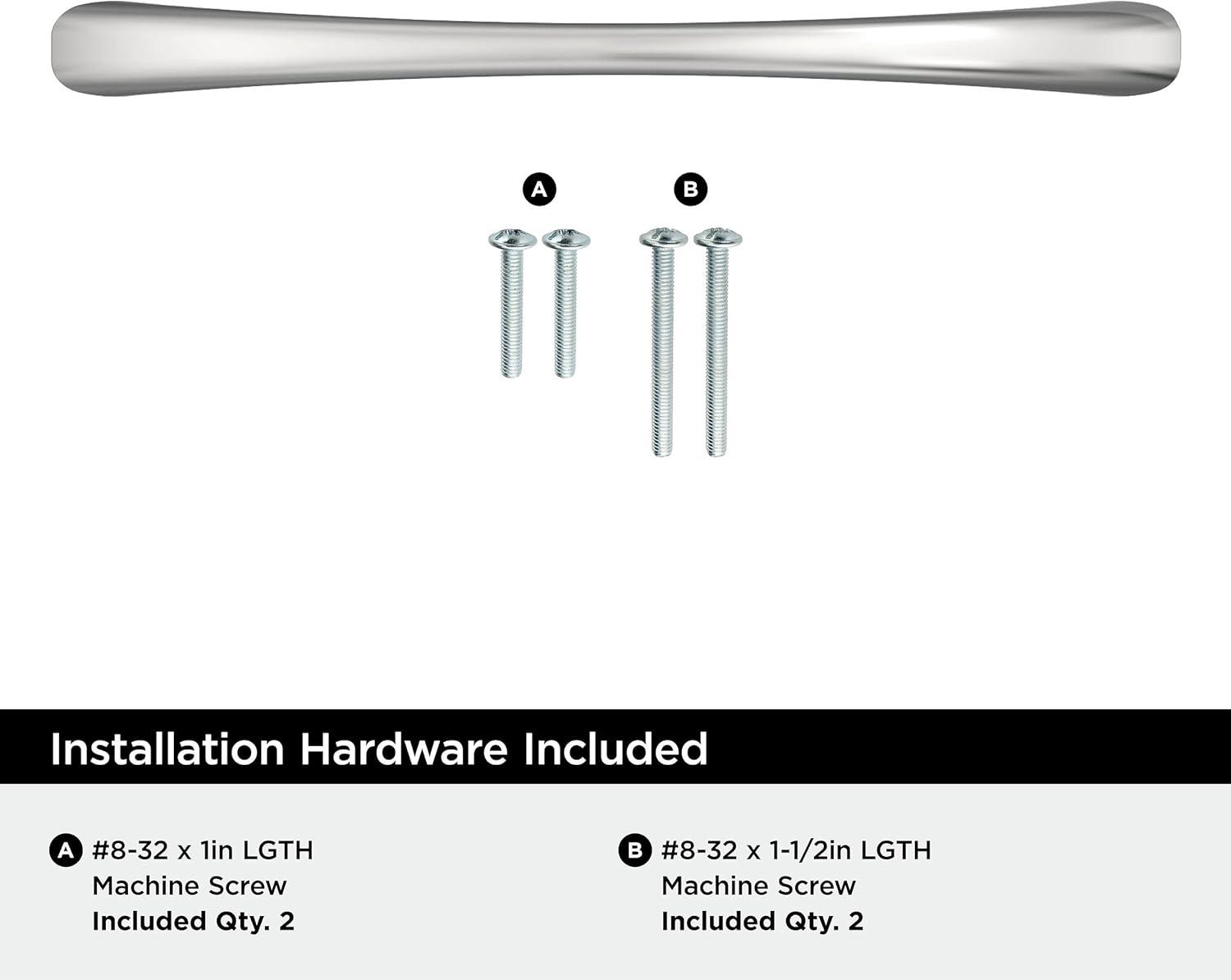 Vaile 5-1/16 inch (128mm) Center-to-Center Satin Nickel Cabinet Pull