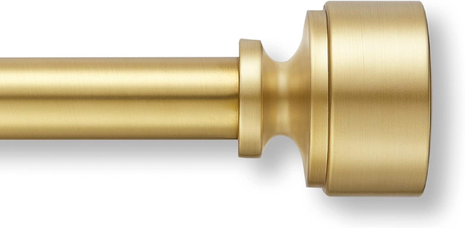 Mode Premium Collection 1 1/8 in Diameter Single Curtain Rod Set with Modern Doorknob Finials