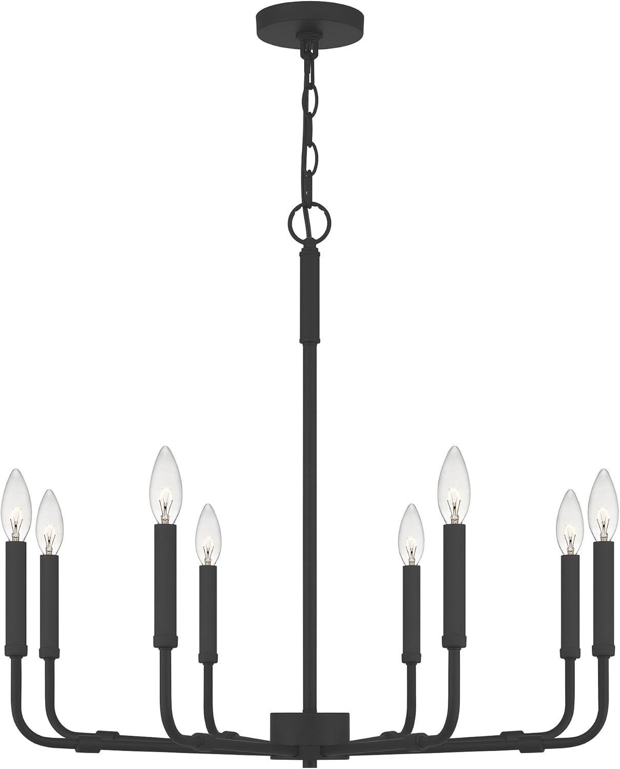 Quoizel Lighting Abner 8 - Light Chandelier in  Matte Black