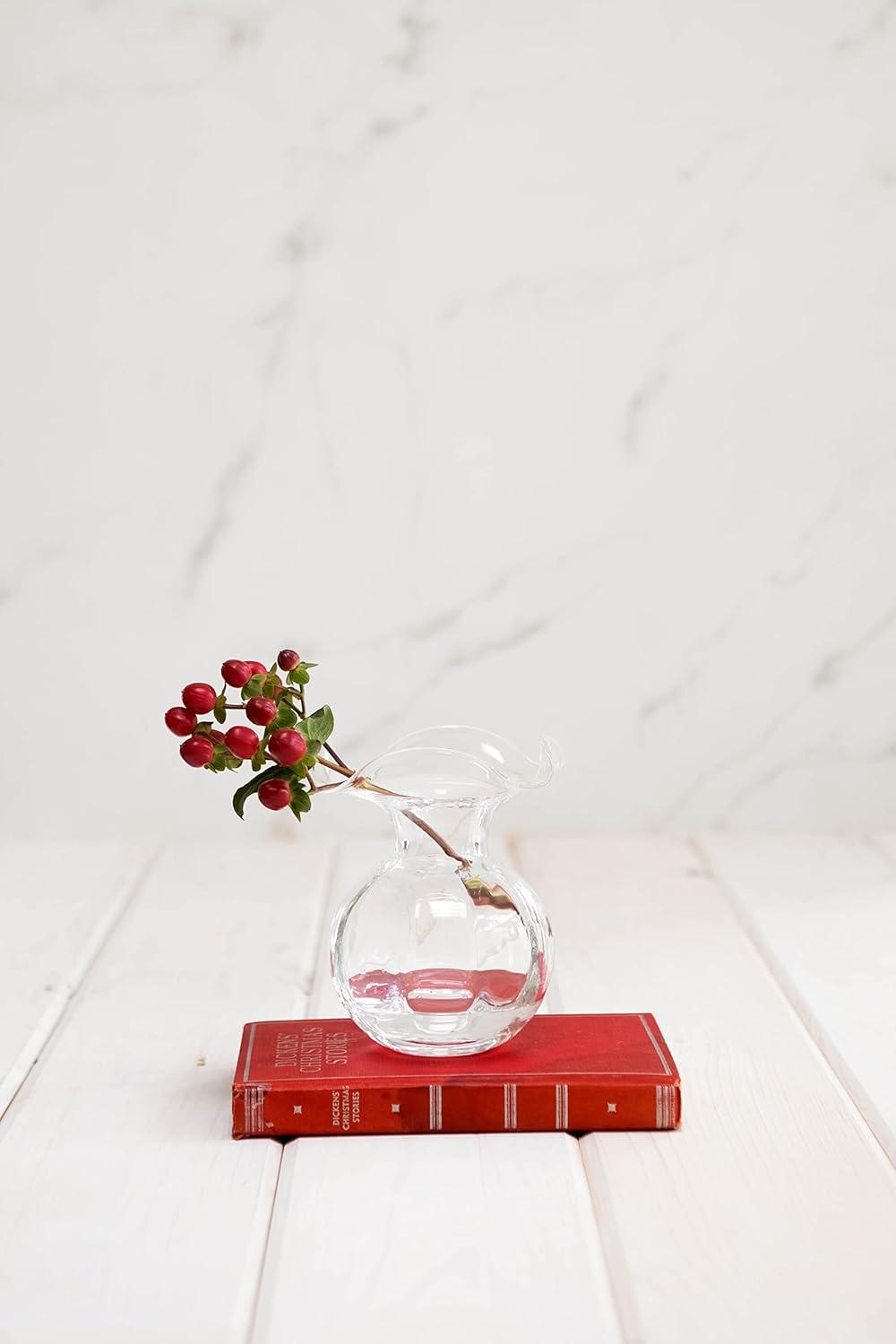 VIETRI Hibiscus Handmade Glass Table Vase