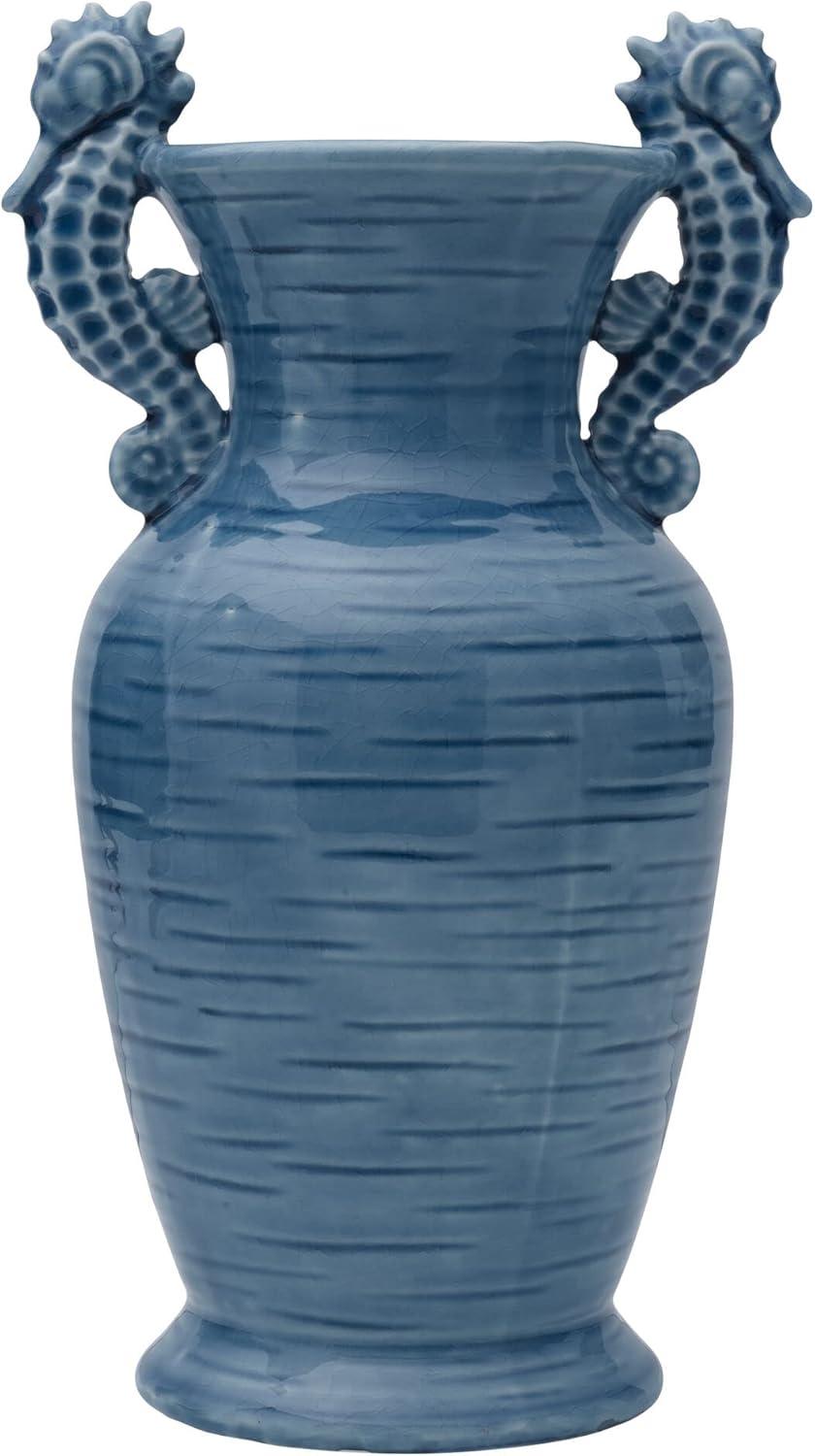 Fitz and Floyd Fitz & Floyd Coastal Home Seahorse Vase, Aqua