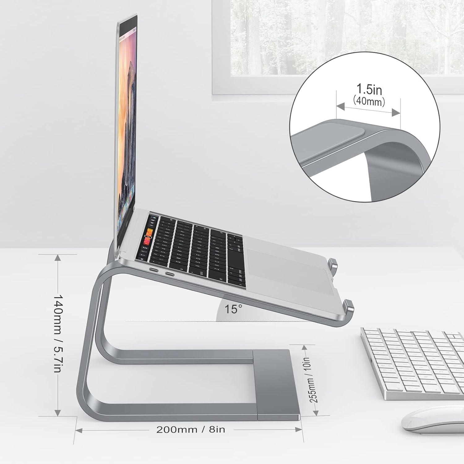 Laptop Stand, Adjustable Ergonomic Laptop Computer Stand for Desk Compatible with MacBook Air Pro, Samsung, Dell XPS, HP, Lenovo More 10-16'' Laptops - Aluminum Alloy