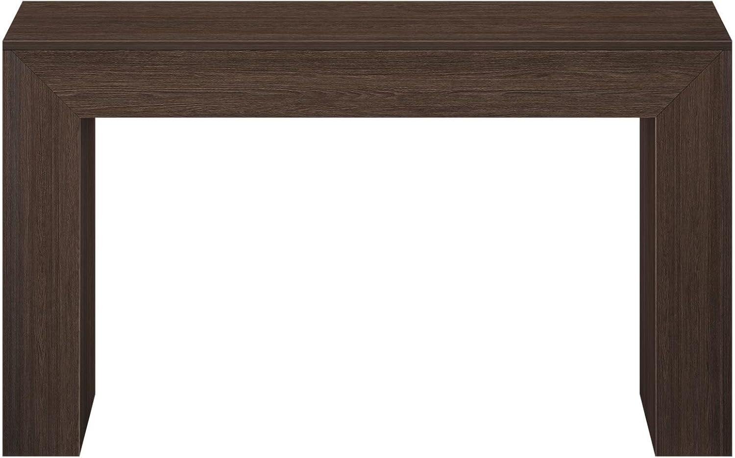 Walnut Brown 56'' Solid Wood Console Table with Storage