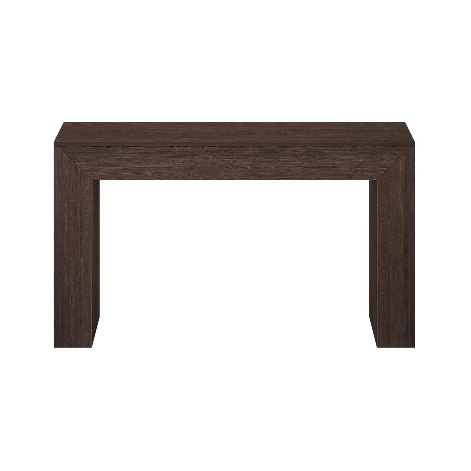 Plank+Beam Grand Console table, 56" Solid Wood Modern Sofa Table, Entryway Table for Hallway, Behind the Couch, Living Room, Foyer, Walnut Wirebrush