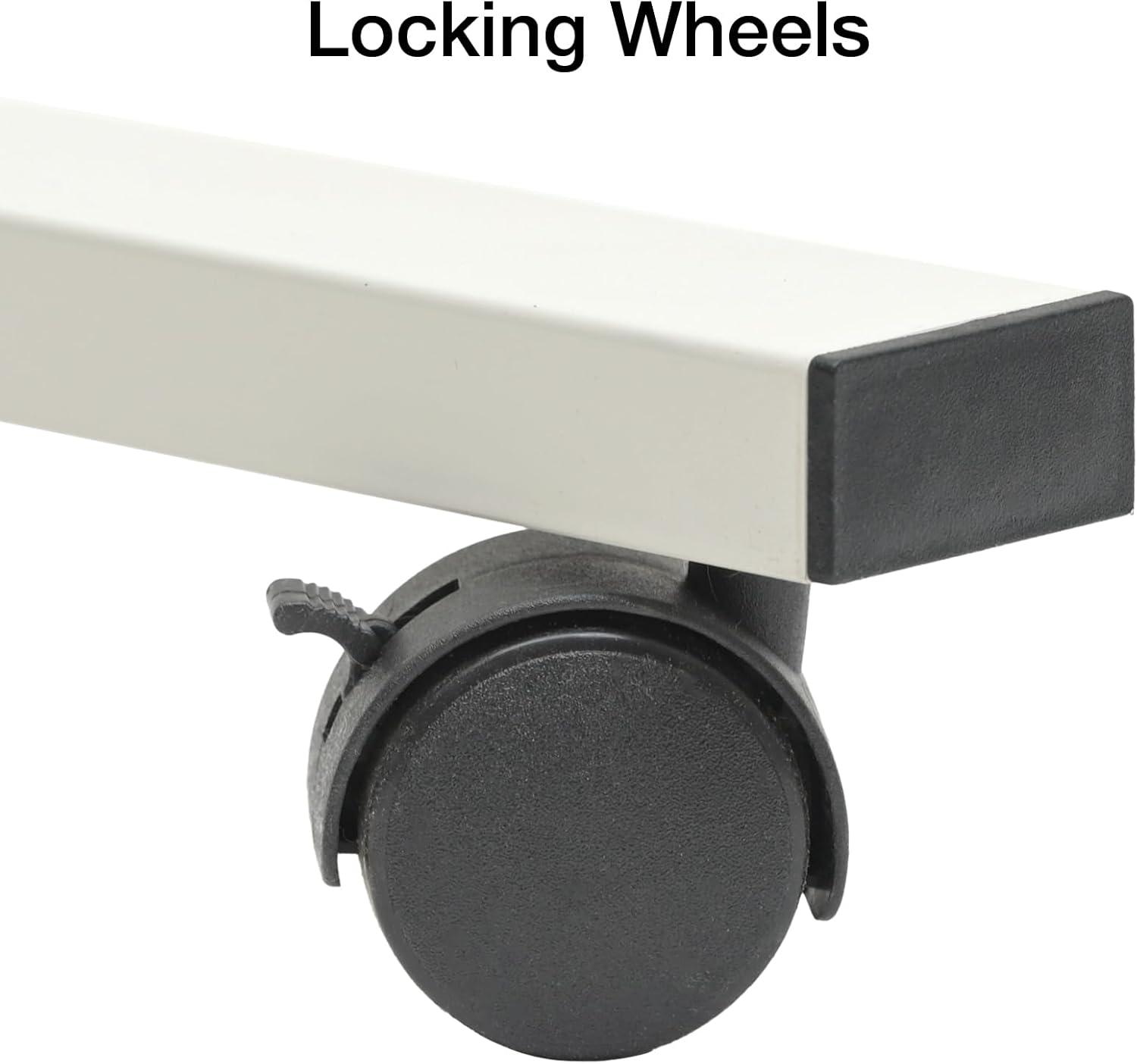 Reversable Whiteboard on Wheels - 36"x 42" (White Frame)