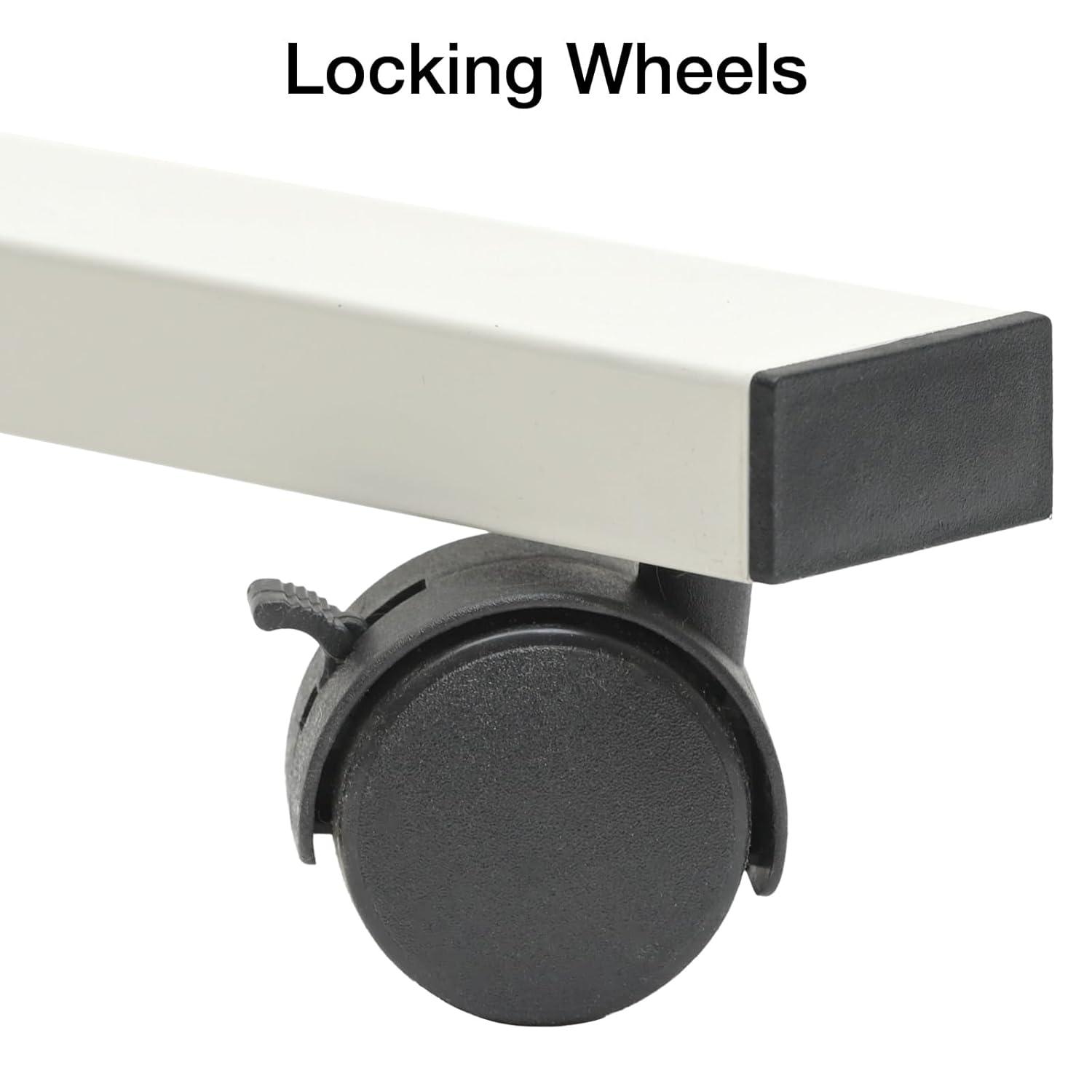 Reversable Whiteboard on Wheels - 36"x 42" (White Frame)