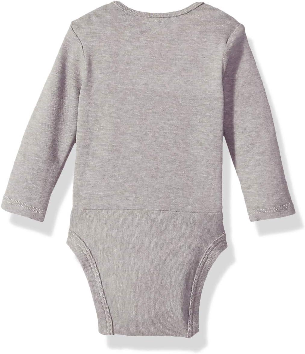Hanes baby boys Ultimate Flexy 5 Pack Long Sleeve Bodysuits Bodystocking, Pink/Grey Shades, 18-24 Months US