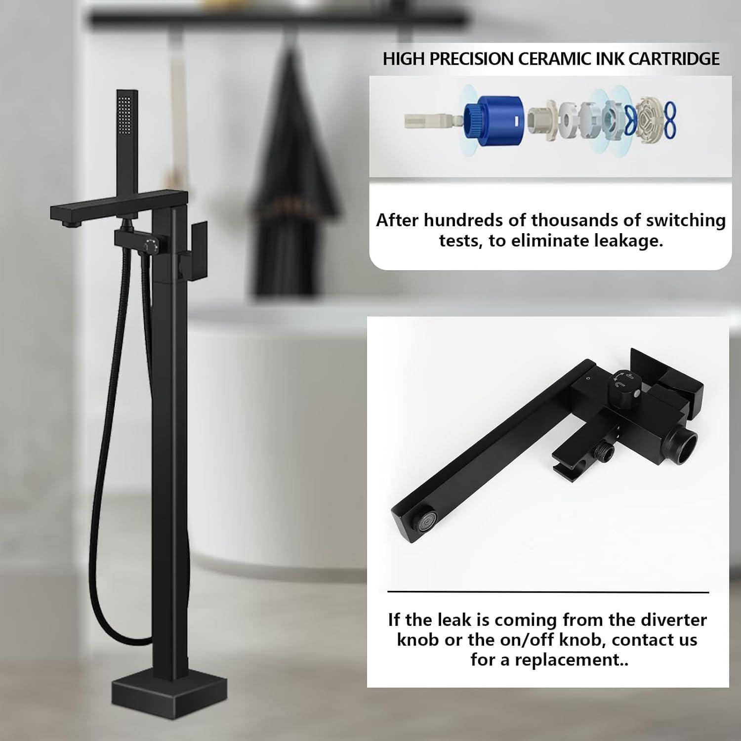 1 Handle Freestanding Tub Filler with Diverter