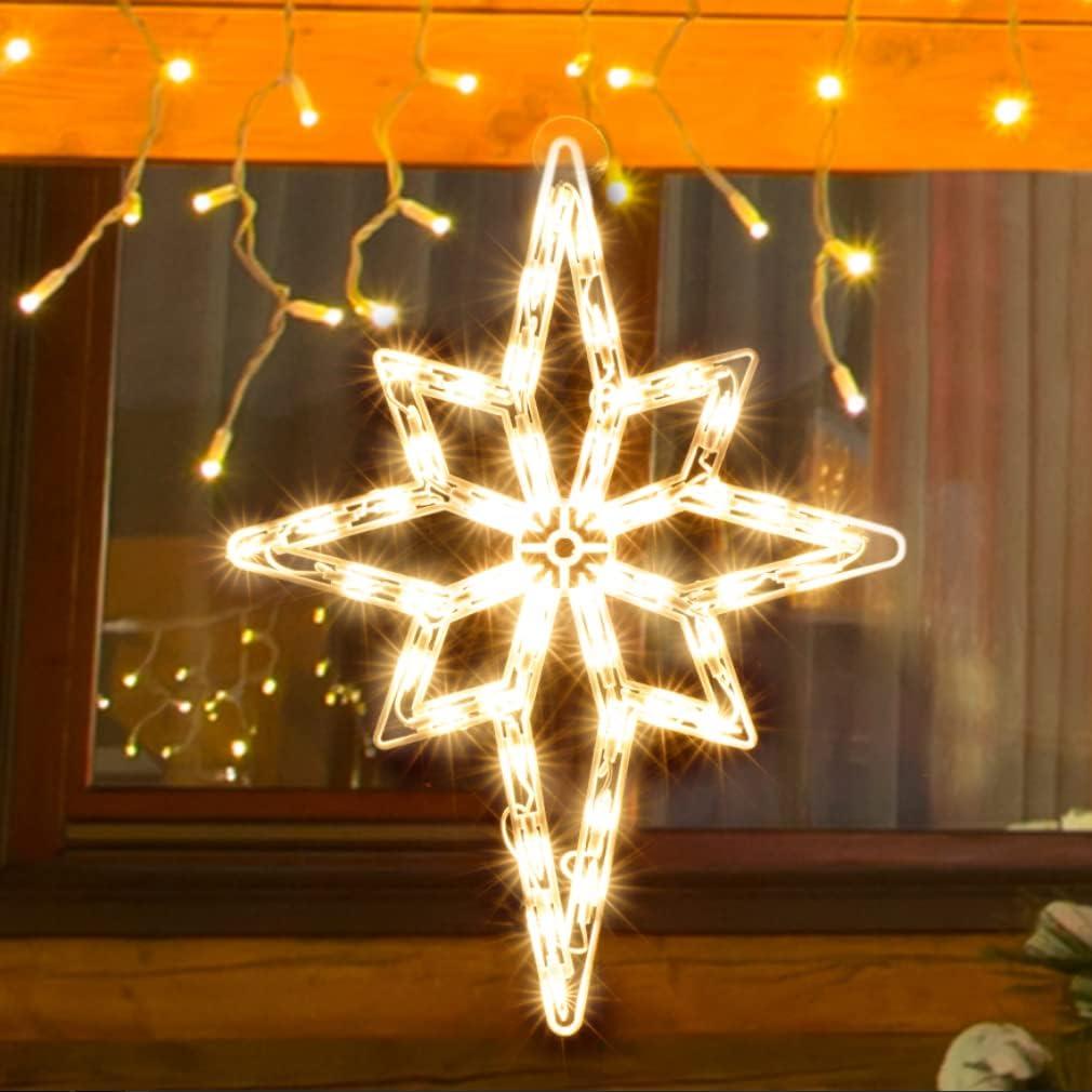 Northlight 18" Lighted Star of Bethlehem Christmas Window Silhouette Decoration