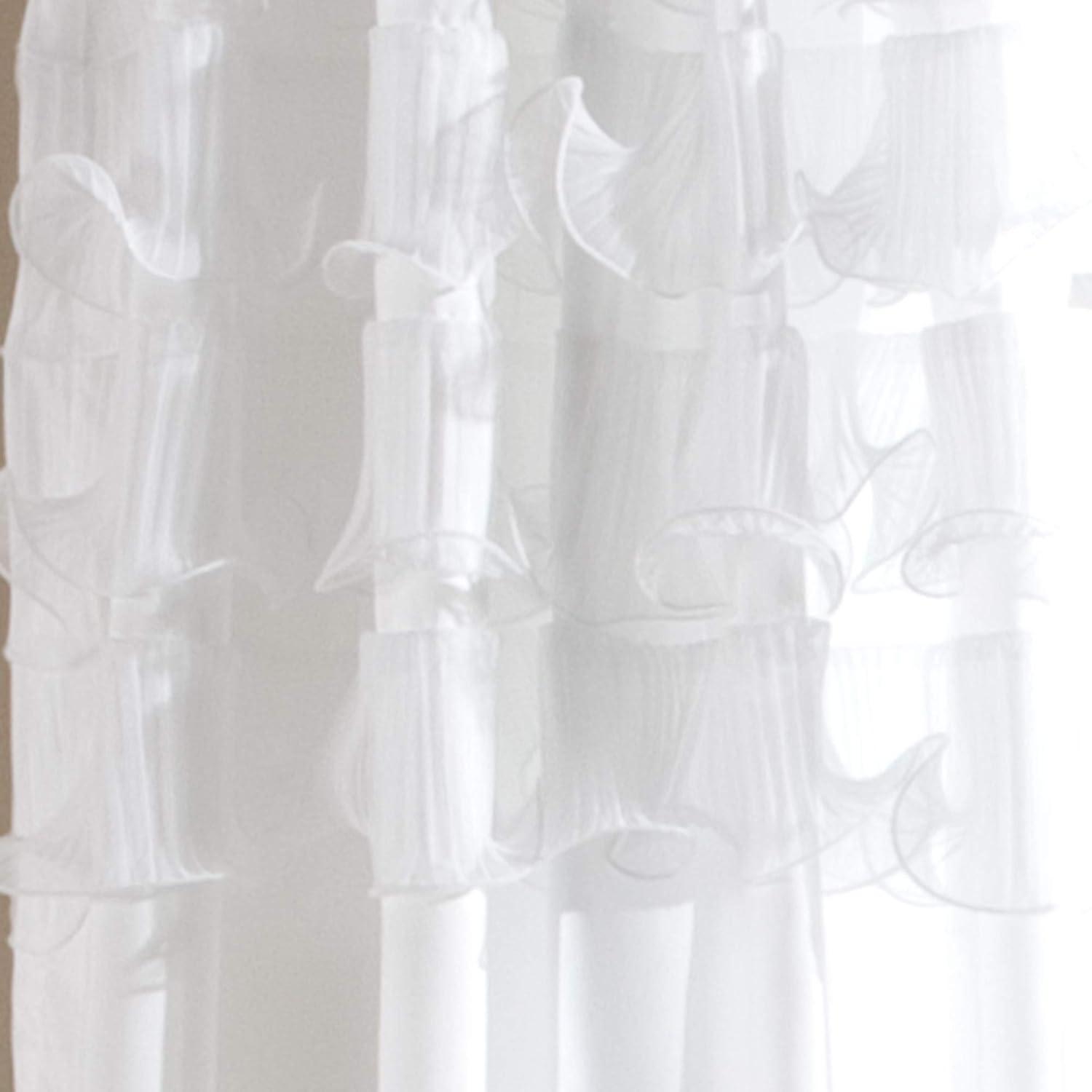 Lush Decor Avery Polyester Semi Sheer Curtain Pair (Set of 2)