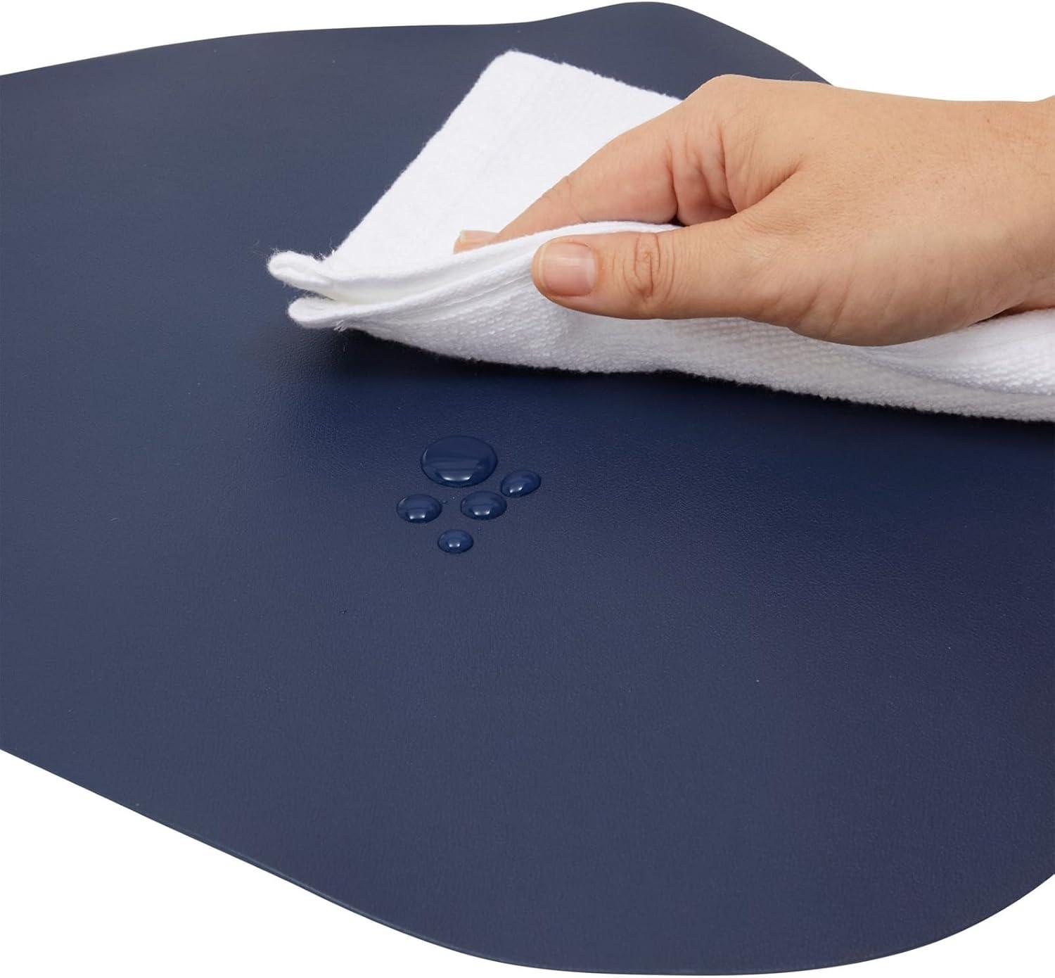 Juvale Set of 4 Wedge Placemats for Round Dining Tables with Matching Coasters, 8 Pieces, Blue