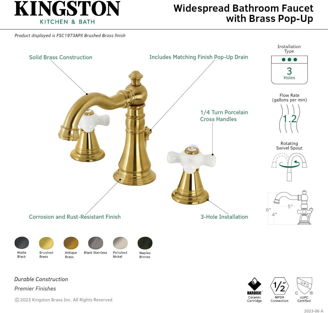 Victorian Era Inspired Naples Bronze Widespread Bathroom Faucet