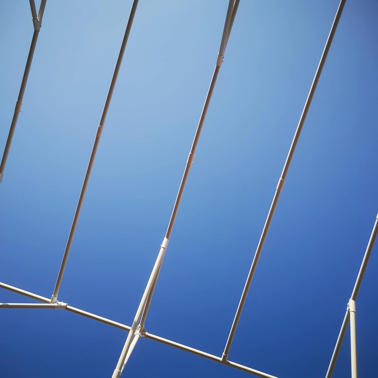 OUTOUR Large Grape Vine Support Arch Arbor Gazebo Trellis Rack Pergola 118'' L x 79'' W x 90.5'' H Plastic-Coated Metal Large Cane Frame for Vineyard Outdoor Patio Lawn Yard Garden Decoration White