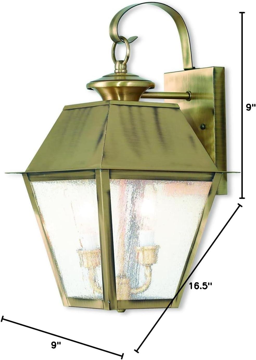 Livex Lighting Mansfield 2 - Light Wall Light in  Antique Brass