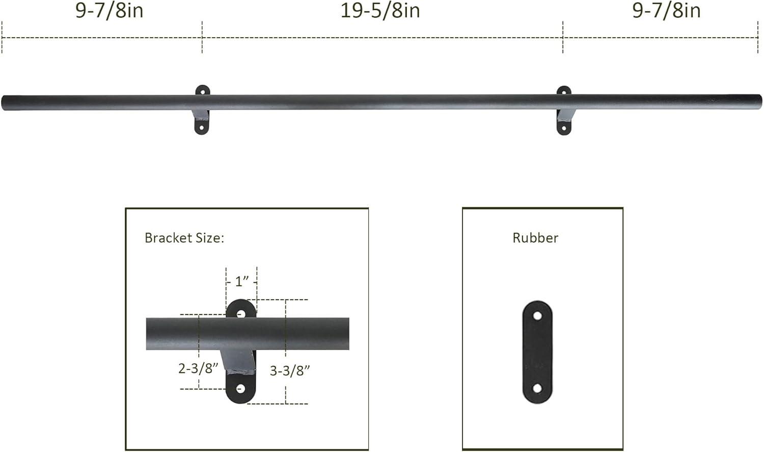 Rustic Black Steel Sliding Barn Ladder Hardware Kit