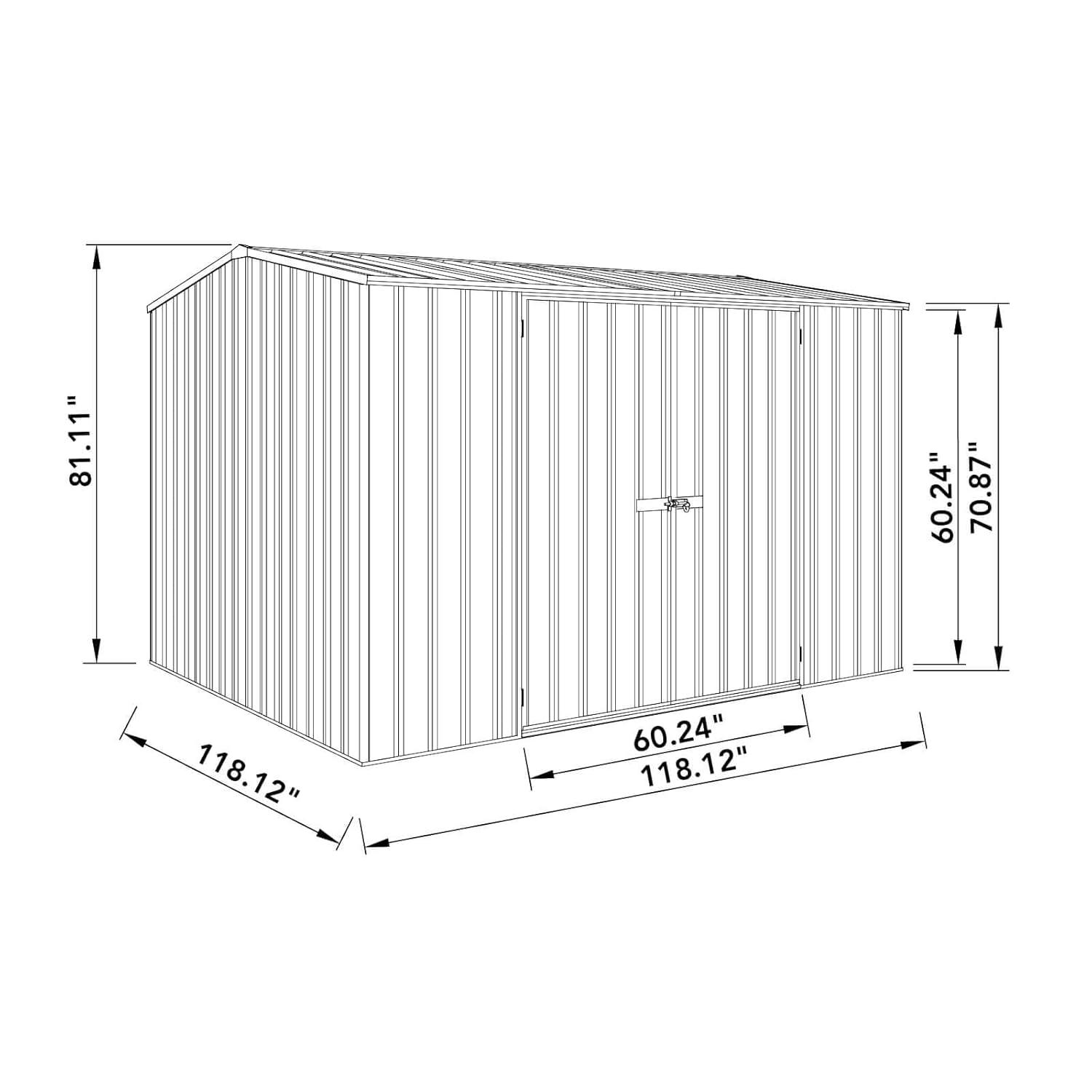 Absco Absco Premier 10 ft. W x 10 ft. D Metal Storage Shed