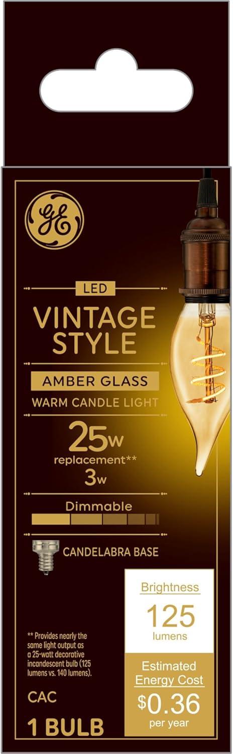 Amber Glass Dimmable LED Vintage Style Bulb