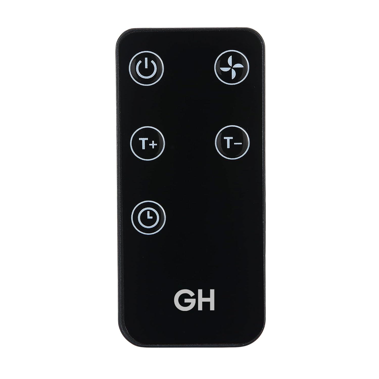 Good Housekeeping Wall-Mount Indoor Space Heater, Portable Electric Mini Heater w/ Adjustable Thermostat & Remote Control, 750W, White