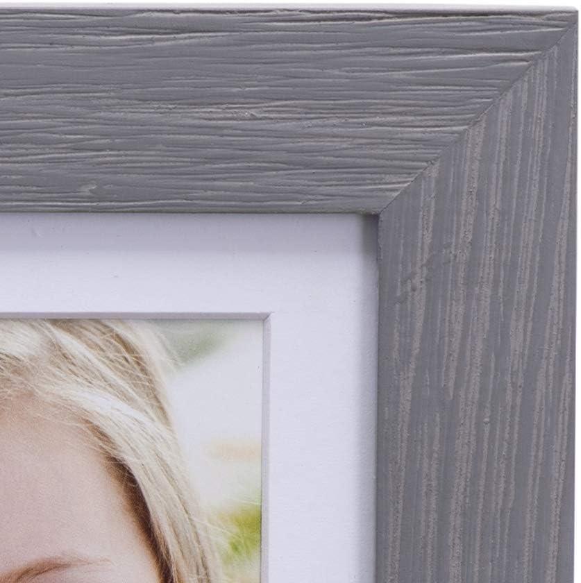 Gray Rustic Wood Grain Cousins Picture Frame with Silver Attachment