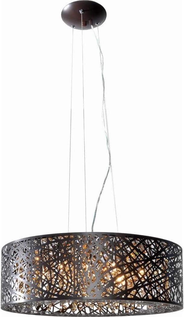 -9 Light Pendant In Contemporary Style-23.5 Inches Wide By 10 Inches High-Bronze Finish-Xenon Lamping Type Et2 Lighting E21308-10Bz