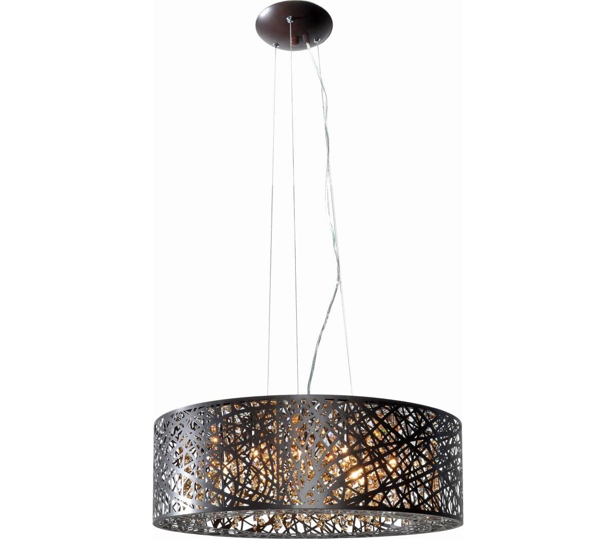 -9 Light Pendant In Contemporary Style-23.5 Inches Wide By 10 Inches High-Bronze Finish-Xenon Lamping Type Et2 Lighting E21308-10Bz