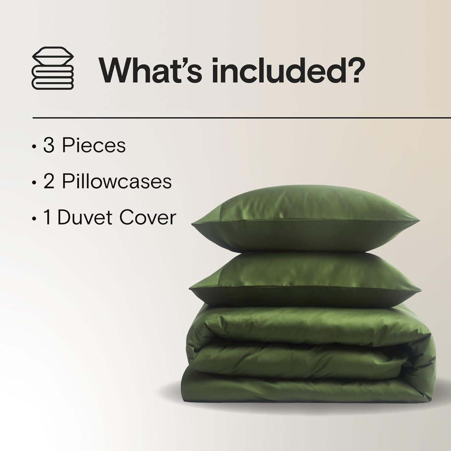 DOZ Bamboo Viscose Duvet Cover Set, Organically Grown Bamboo, Buttery Soft, Cooling, High GSM