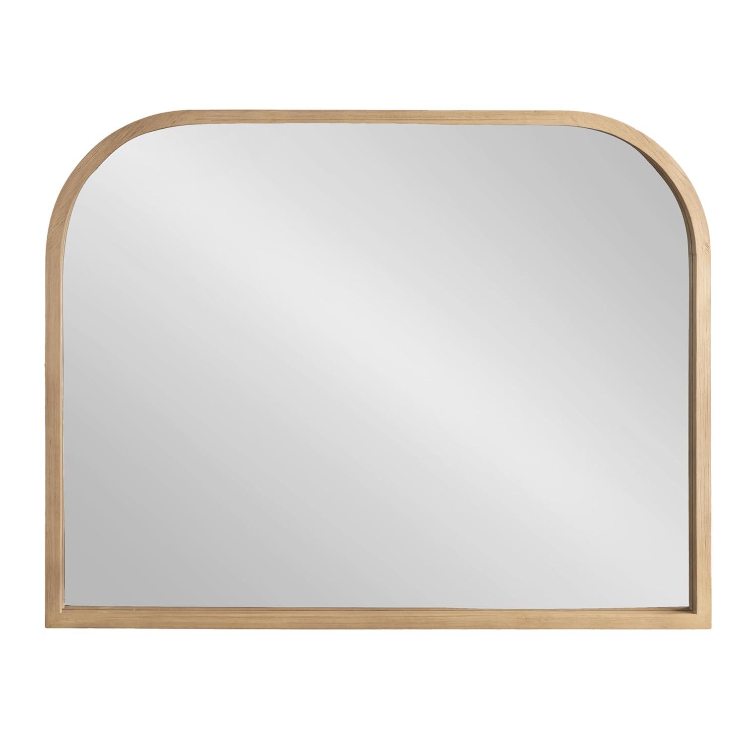 Kate & Laurel All Things Decor 36"x28" Occonor Modern Wooden Arched Mirror Natural: Transitional Style, No Assembly, Wall Mount