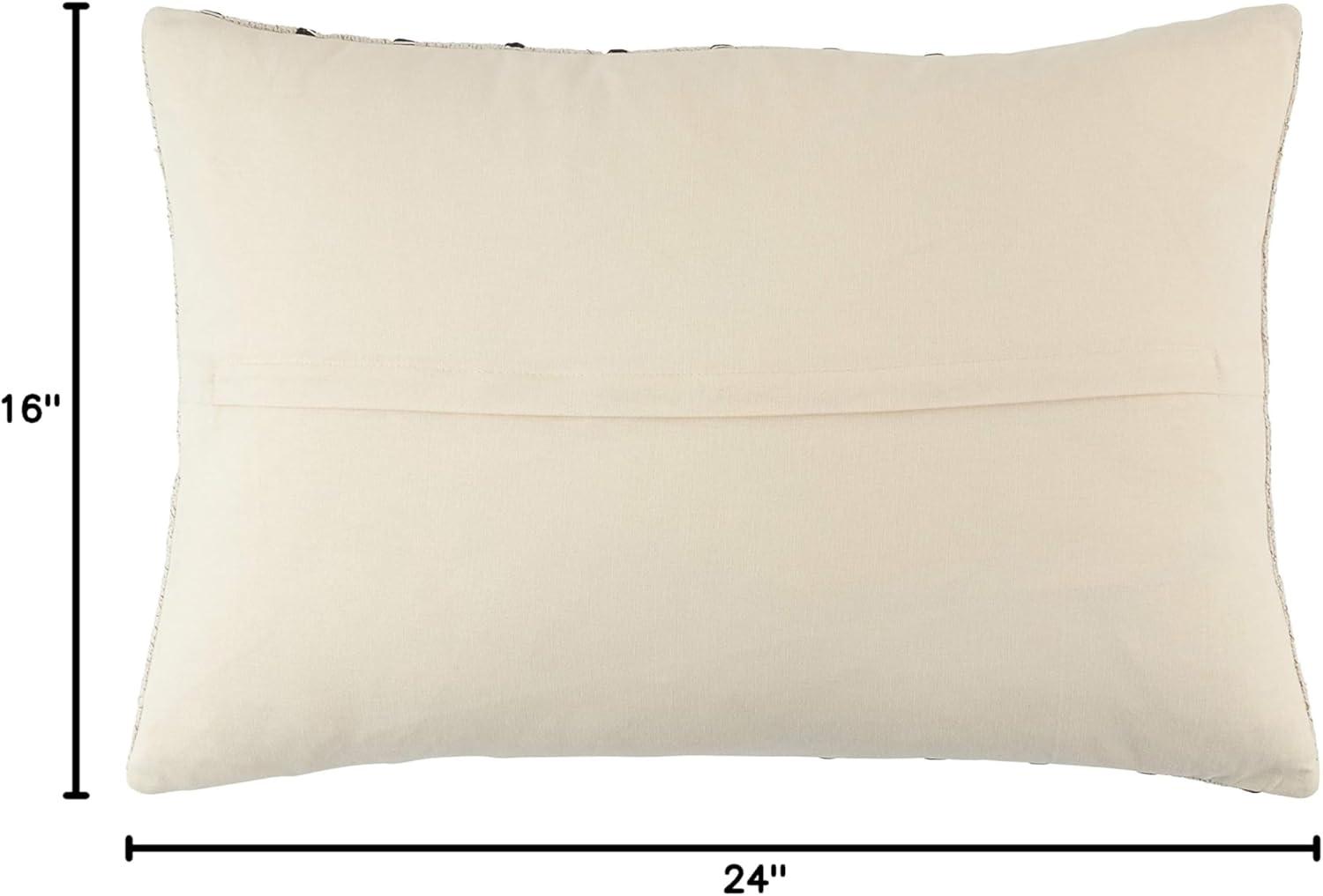 Saro Coralee Collection Striped Cotton Pillow Cover