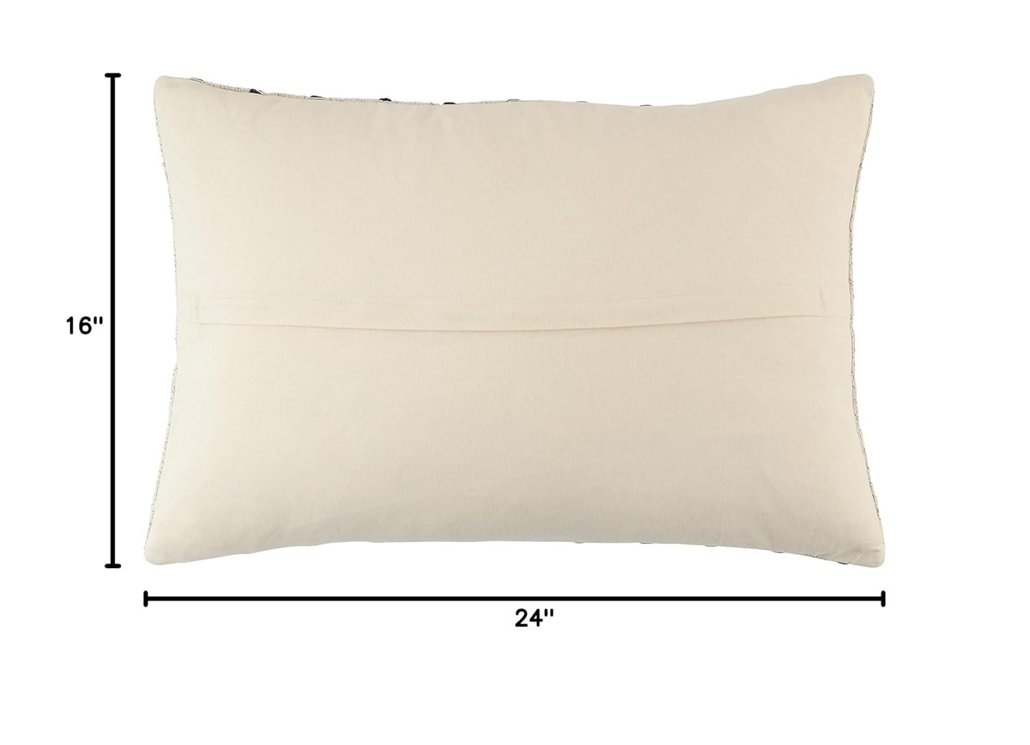 Saro Coralee Collection Striped Cotton Pillow Cover