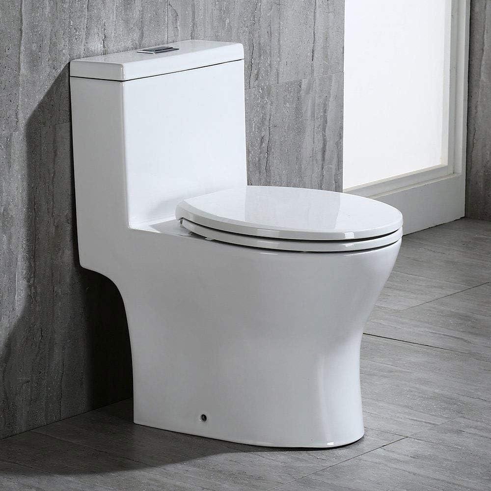 1.28 GPF Space Saving Round Compact One-Piece Toilet (Seat Included)