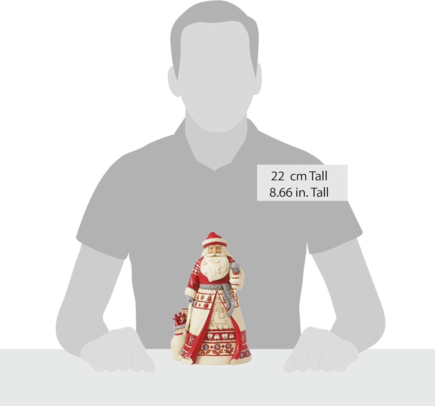 Nordic Noel Santa Red and White Resin Figurine