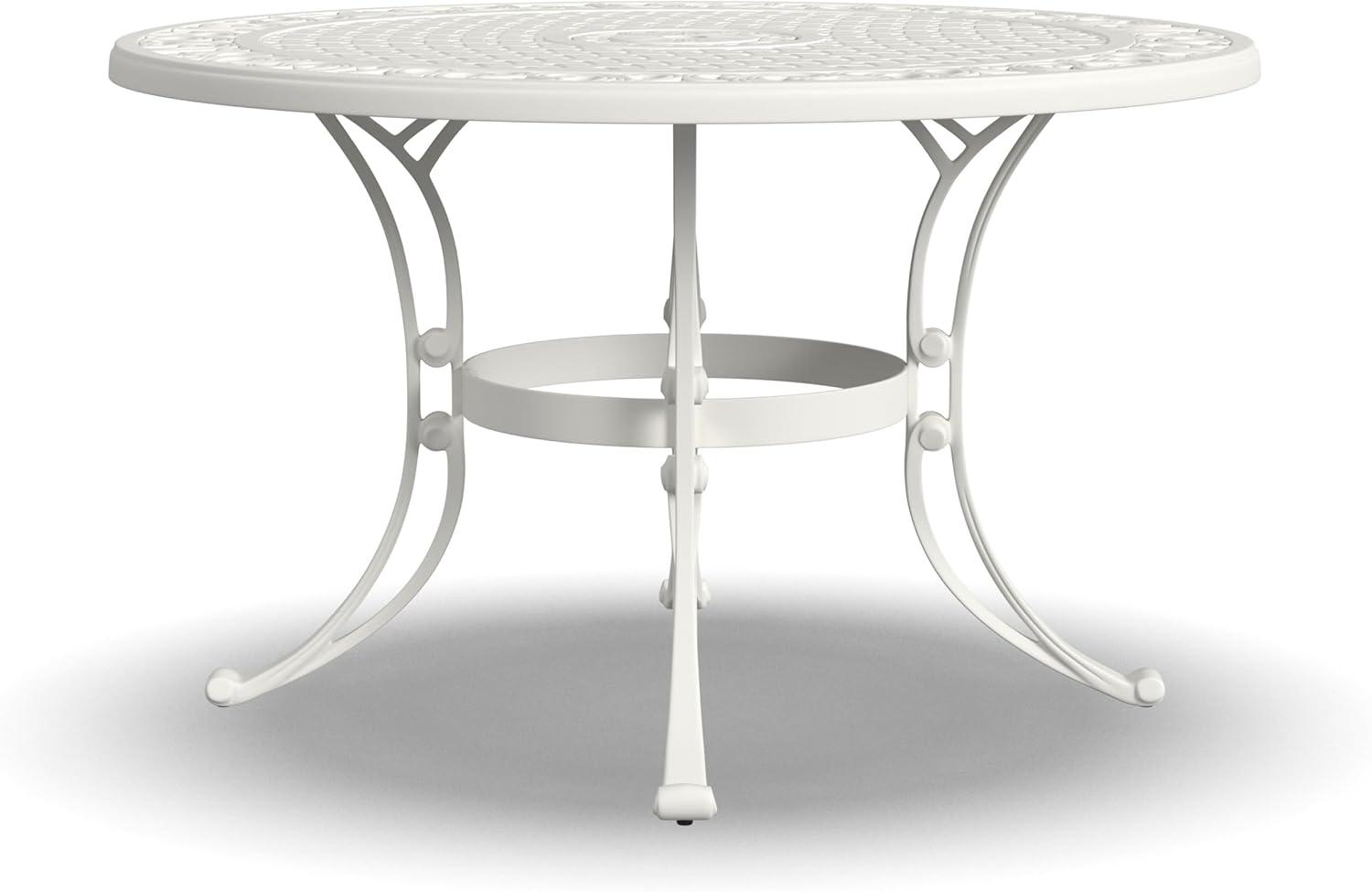 Homestyles Sanibel Aluminum Outdoor Dining Table in White