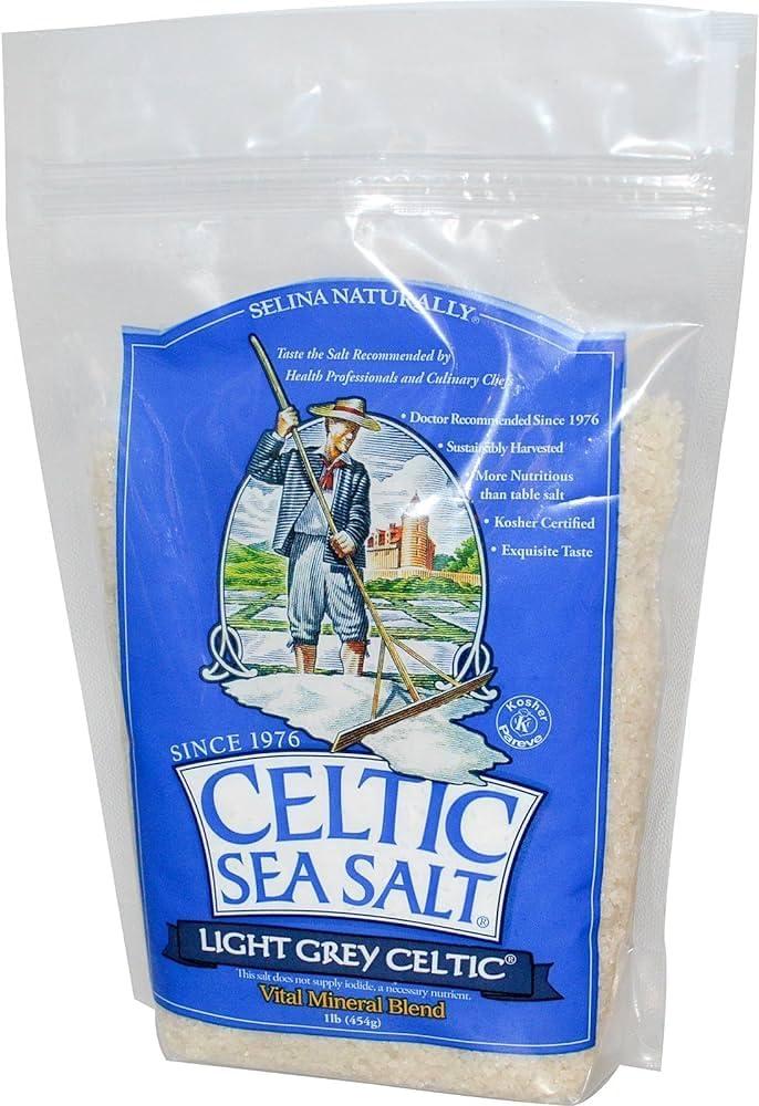 Celtic Sea Salt Light Grey Coarse Sea Salt, 16 oz Bag