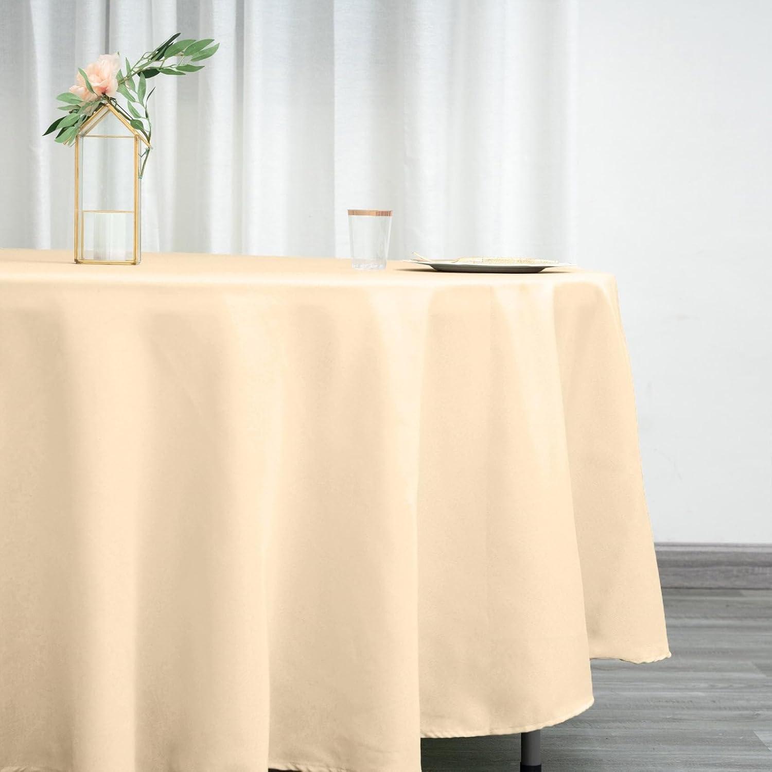 BalsaCircle 108" Round Polyester Tablecloth Wedding Table Linens Eucalyptus Green