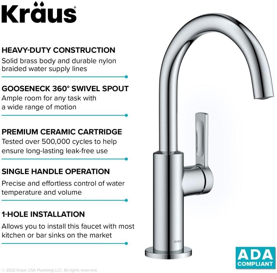 Oletto Single Handle Kitchen Bar Faucet