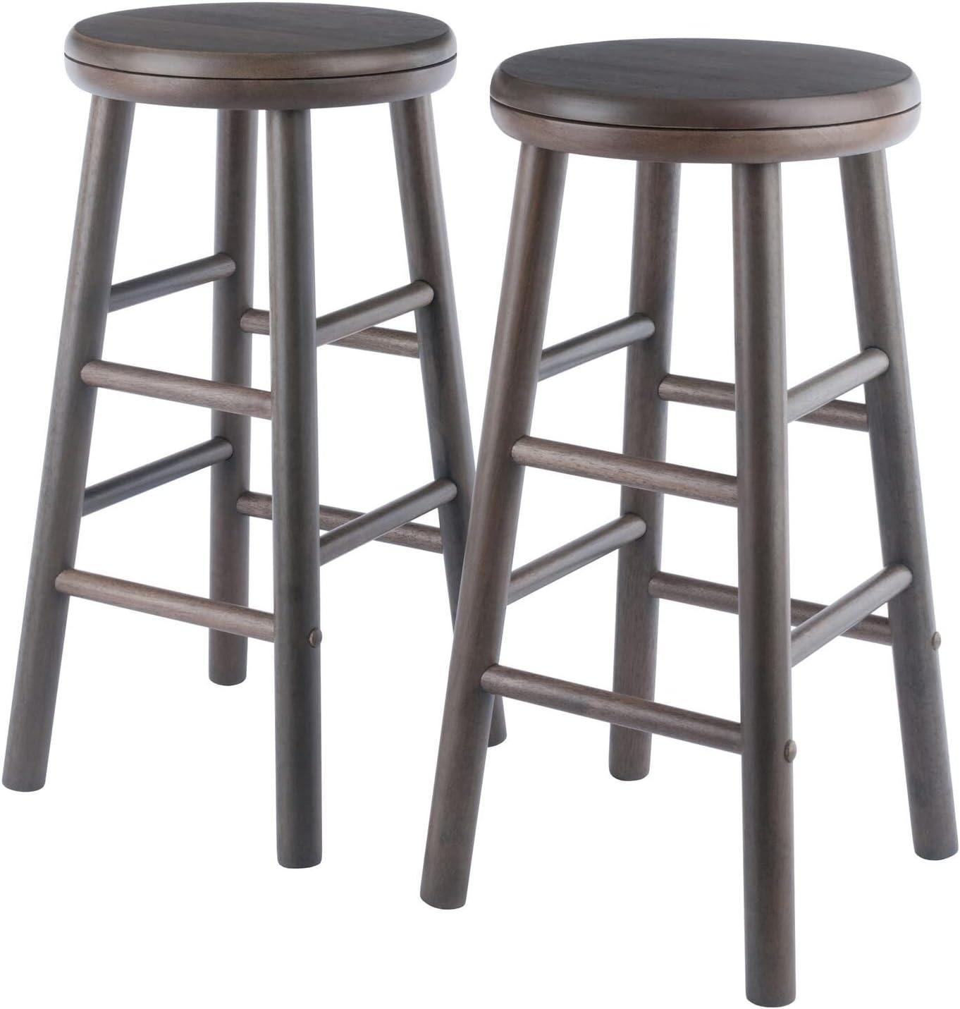 25.31" 2pc Shelby Swivel Seat Counter Height Barstools - Winsome