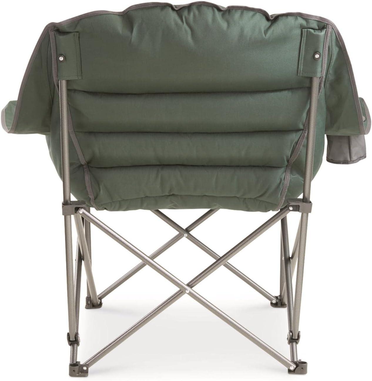 Guide Gear Oversized XL Comfort Padded Camping Chair, 400-lb. Capacity. Red Plaid