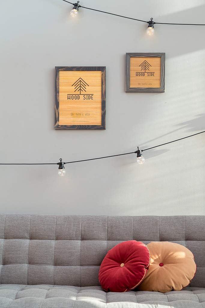 Rustic Grey Wood Poster Frame with Natural Finish