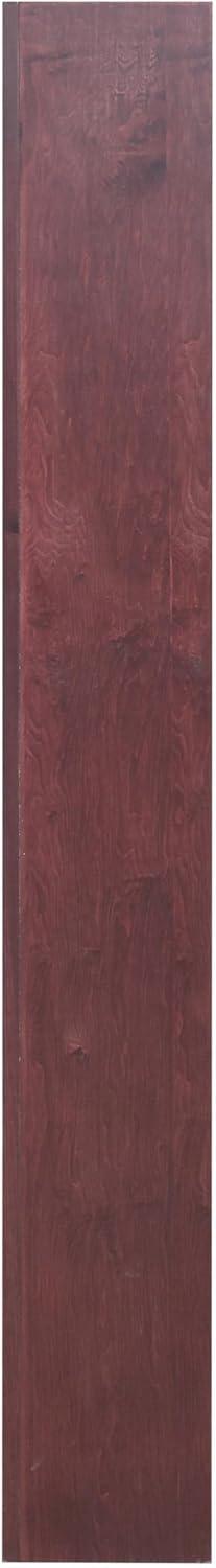 12 Shelf Double Wide Wood Bookcase, 84 inch Tall - Cherry Finish