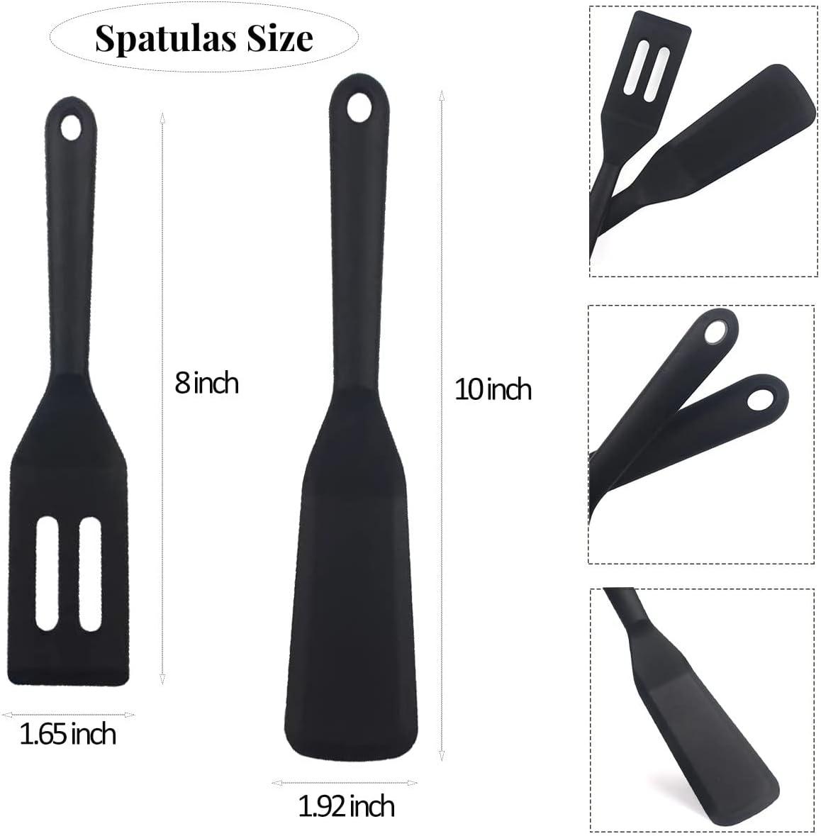 Mini Brownie Serving Spatula, Cookie Silicone Spatulas Flexible Nonstick Silicone Serve Turner Heat-Resistant for Flip Egg in Small Frying Pan Cookie Batter Cookware Cooking Baking